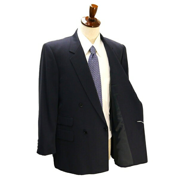 TENMAYA テンマヤ 4つボタン ダブルスーツ 袖口3つボタン BB4 M ダークグレー 暗灰色 ツータック 春秋 合物 5NH018 【送料無料】【中古】【メンズビジネス】202508