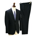 HILTON 2つボタン シングルスーツ 袖口4つボタン A5 M ダークグレー ストライプ ノータック 本切羽 春秋冬 A17V5492 5NH048 【中古】【メンズビジネス】202508