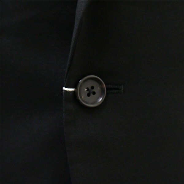 コムサメン LANIFICIO F.LLI CERRUTI 2つボタン シングルスーツ AB6 L ダークグレー ノータック 春秋 合物 07-01GU02A 5NH055 【中古】【メンズビジネス】202508