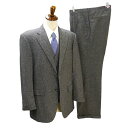 ダーバン 3ピース 2つボタン シングルスーツ 袖口3つボタン AB6 L ブラウン系 茶色系 ツータック 春秋冬 D216049-94-003 5NJ024 【中古】【メンズビジネス】202510