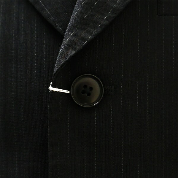Savile Row セヴィルロウ DORMEUIL 3つボタン シングルスーツ A6 M ダークグレー ストライプ アジャスター 春夏 61T08 5NL030 【送料無料】【中古】【メンズビジネス】202512