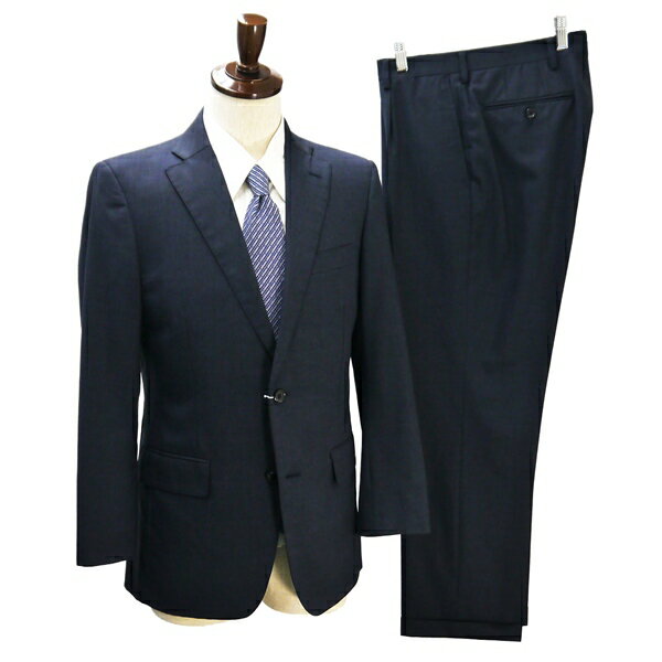 【商品説明】 ・春秋対応。2つボタンシングル。背抜き。サイドベンツ。フラップポケット。ネーム刺繍あり。開き見せ。 ワンタック。裾ダブル（スナップボタン加工）。予備スラックスあり。 ・カラー：ダークネイビーにストライプ ・素材：画像参照 ・製...