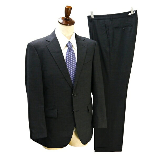 INTIMAGE HEAT BLOCK 2つボタン シングルスーツ 袖口3つ釦 A5 M ダークグレー チェック ワンタック 春夏 V1222457-21 6NA103 【送料無料】【中古】【メンズビジネス】202601