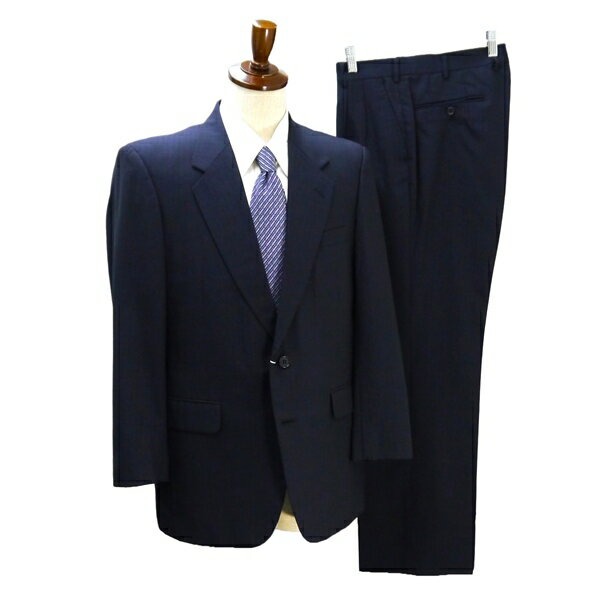 BIGVISION MICROLIGHT BY DORMEUIL 2つボタン シングルスーツ AB4 M ダークネイビー シャドーストライプ 春夏 05840-43736 6NC038 【送料無料】【中古】【メンズビジネス】202603