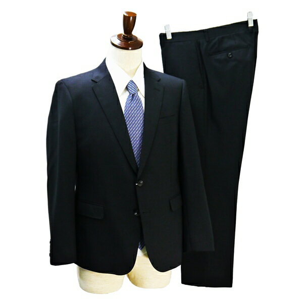 MODA RITORNO 2つボタン シングルスーツ 袖口4つボタン AB4 M ダークネイビー ストライプ ノータック 春秋冬 126042 6NC054 【送料無料】【中古】【メンズビジネス】202603