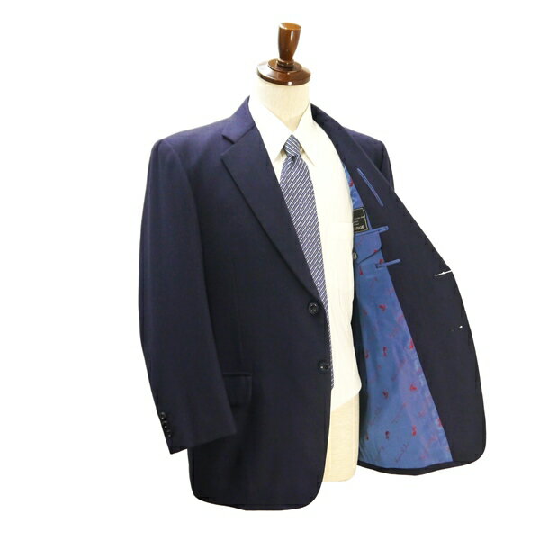 CUSTOM TAILOR FURUKAWA TAYLOR&LODGE 2つボタン シングルスーツ BB6 L ダークネイビー シャドーストライプ 秋冬 6ND128 【送料無料】【中古】【メンズビジネス】202604 2