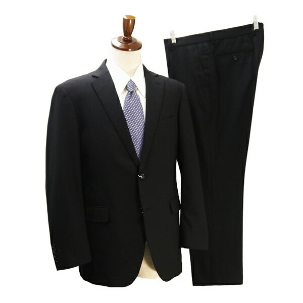 LES MUES Modern Classic 2つボタン シングルスーツ AB6 L ブラック 黒色 ノータック WASHABLE 春秋 合物 V212K130-0 6NE038 【送料無料】【中古】【メンズビジネス】202605
