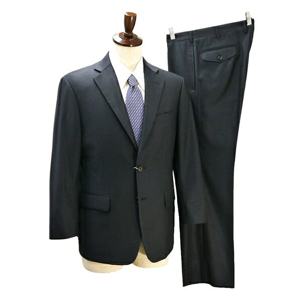 James Anderson DORMEUIL AMADEUS 2つボタン シングルスーツ AB4 M 光沢のあるダークグレー ストライプ 春秋冬 4405 6NG080 202607