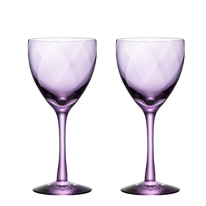 北欧 インテリア 雑貨 北欧食器 【KOSTA BODA】 コスタ ボダ CHATEAU シャトー ワイングラス 30cl 2Pセット パープル/ 北欧デザイン シンプル ギフト