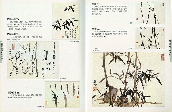 黄河文化店の水墨画 / 水墨画集 / 中国画集 / 墨彩画 / 絵手紙 / 日本画 / [写意竹]｜アングル2