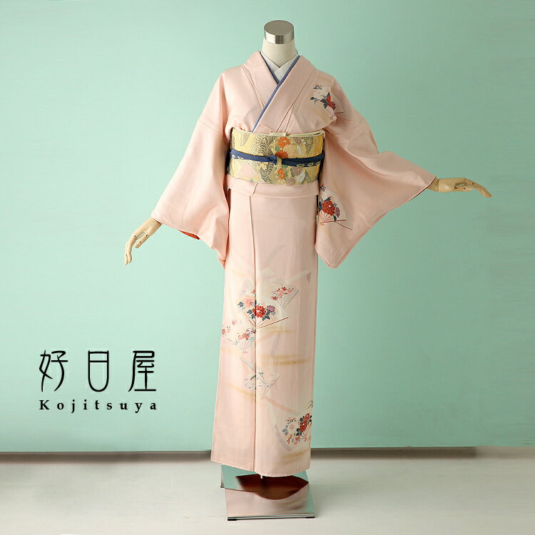 【レンタル】訪問着 フルセット 正絹 適応身長149~164cm h-040