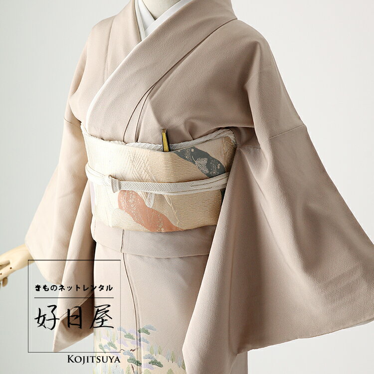 【レンタル】色留袖 フルセット 正絹 適応身長146~161cm 三つ紋 it-024