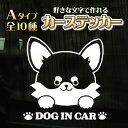 リアルタイムランキング1位！ペットステッカー カーステッカー 車用ステッカー 名入れステッカー 選べる犬種デザイン ホワイト シルバー W15cm x H15cm （デザイン：A）犬 猫 かわいい おしゃれ DOG IN CAR ドッグ