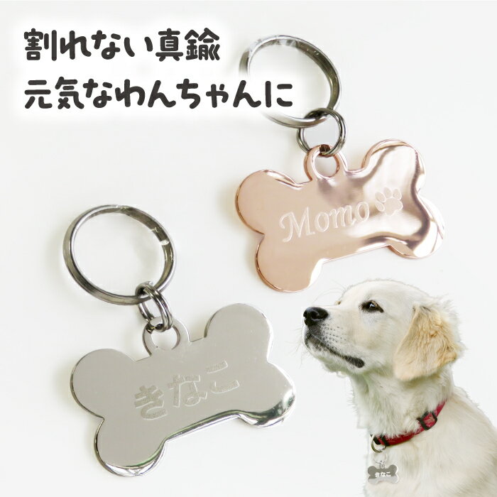 デイリーランキング1位！ 【あす楽】輝く 迷子札 犬 猫 骨型 ドッグタグ ペットタグ ネームタグ 真鍮 丈夫なリング 午前注文で即日発送 送料無料のサムネイル
