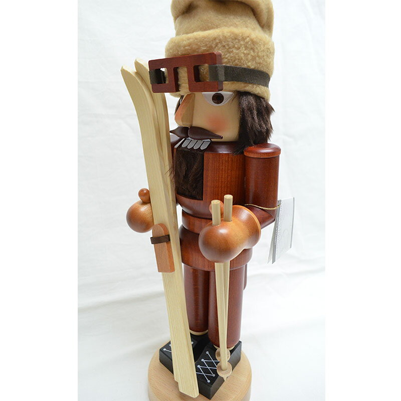 ケーエスインターナショナルの2021新作 CHRISTIAN ULBRICHT/ウルブリヒト くるみ割り人形 スキーヤー 43cm ブラウン 木目調 SKIER NATURAL ドイツ 木工芸品 本場 クリスマス ザイフェン Nutcracker クリスマス雑貨 贈り物 装飾 プレゼント【送料無料】32316｜アングル3
