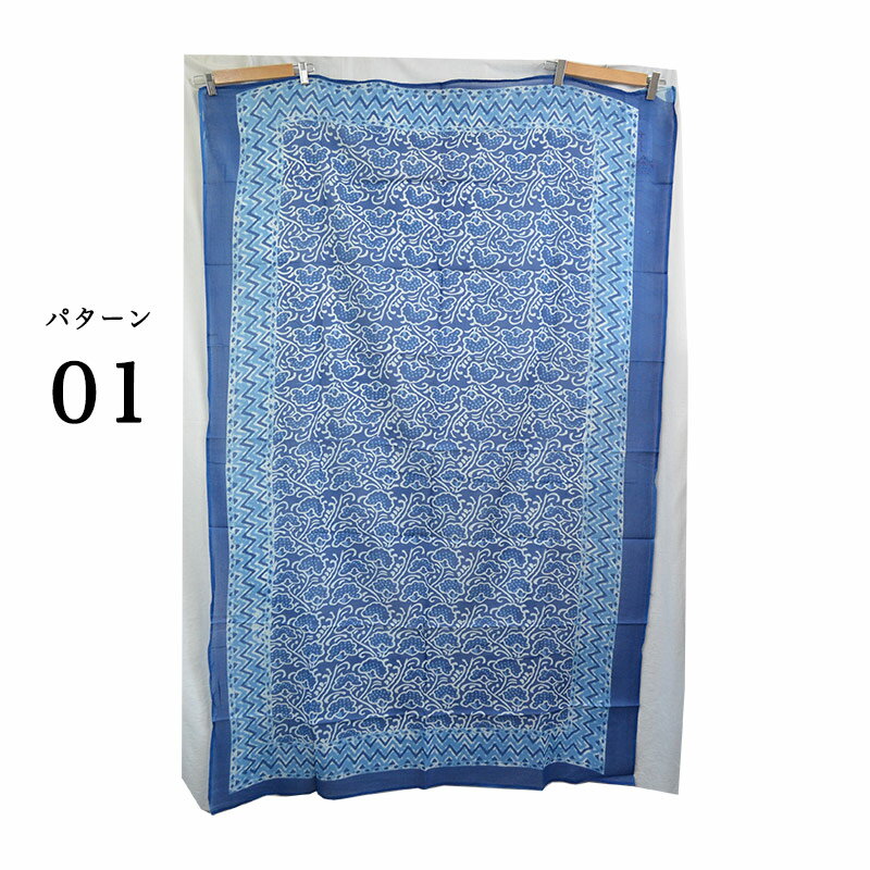 Anjuna エスニック柄 インド綿 コットン ボイル パレオ 大判 スカーフ 100％ 109cm...
