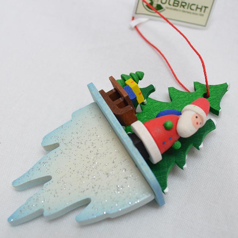 CHRISTIAN ULBRICHT/����֥�ҥȡ������ʥ��ȡ�ɹ�Ȥ���ȥ��󥿥������� �ɥ��Ĥ��ڹ����� ���ꥹ�ޥ��ĥ꡼ ���� �����ե��� �ޥ����å� �ܾ� ���� �ץ쥼��� £��ʪ Santa With Sled On Icicle Ornament 100626