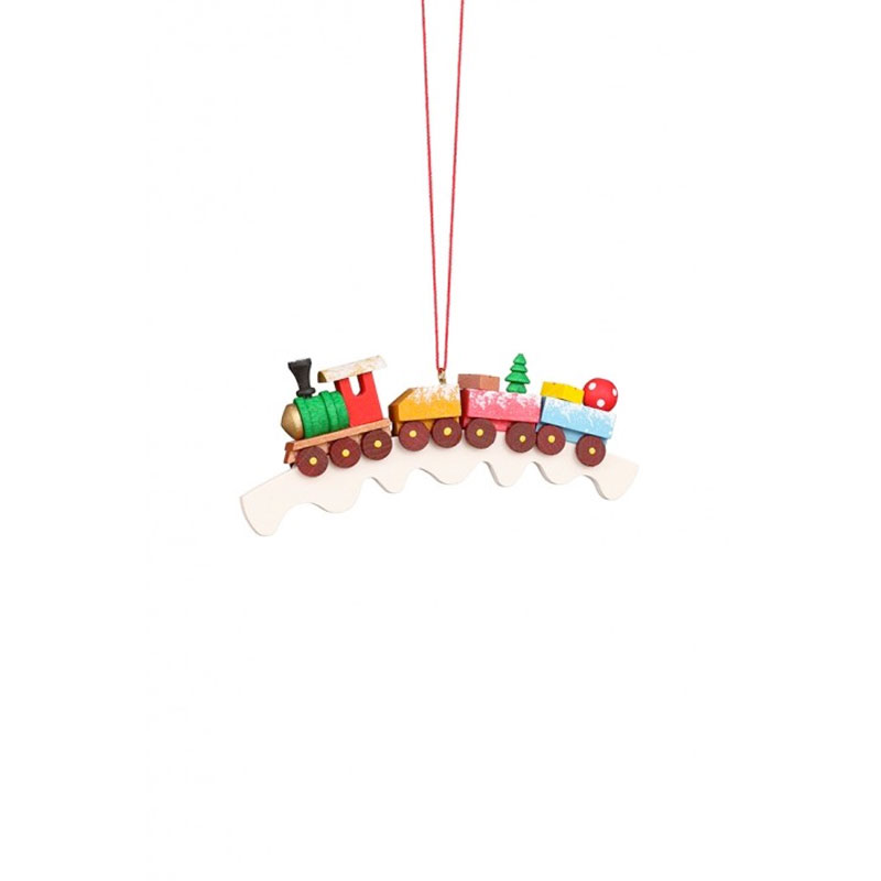 CHRISTIAN ULBRICHT/ウルブリヒト☆オーナメント☆汽車 ドイツの木工芸品 クリスマスツリー 装飾 ザイフェン マスコット 本場 雑貨 プレゼント かわいい 贈り物 TRAIN ORNAMENT 100447