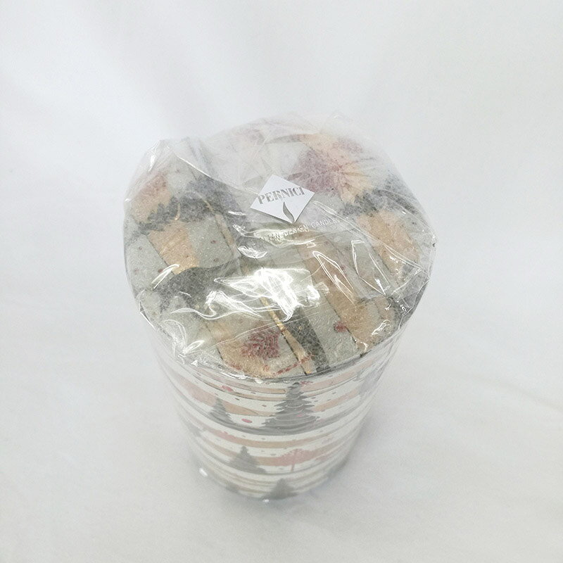 【PERNICI/ペルニーチ/ペルニシ】デザイン アロマキャンドル ノルディック柄 ゴールド イタリア製/おしゃれ/ヨーロッパ/雑貨/インテリア/小物/ローソク/白/癒し/クリスマス/ca.a21.04.0069