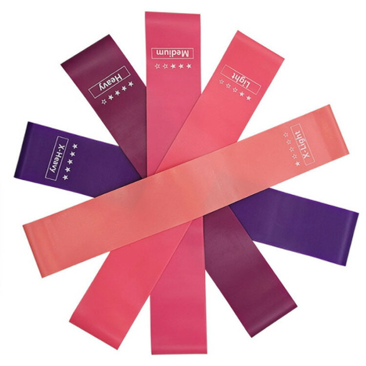 バンド ストレッチ TPE素材 エクササイズバンド ヨガバンド 男女兼用 トレーニングチューブ 5段階強度 初心者から上級者まで対応 筋トレ フィットネス 【5本セット】ピラティス やリハビリ