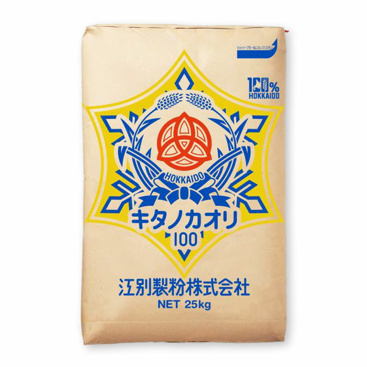 江別製粉 キタノカオリ100（強力粉）北海道産 小麦粉 25kg（大袋）