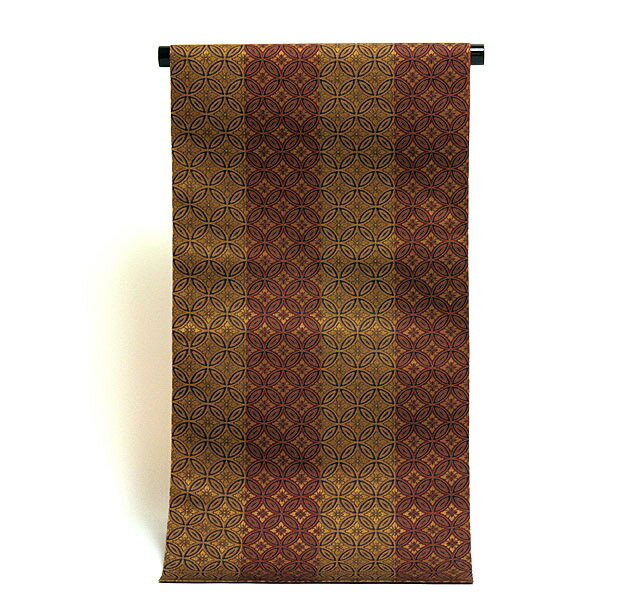 樂天商城 - 「京都西陣織：藤本敏美謹製」 花七宝柄 モダンでお洒落な 全通柄 正絹 九寸 9寸 名古屋帯