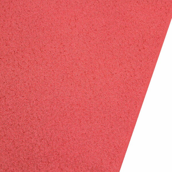 極鮫小紋 正絹 江戸小紋 反物 丹後ちりめん生地使用 真朱色系