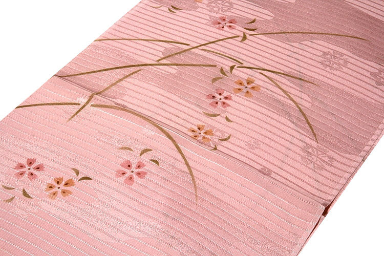 「正絹 夏物 絽」 華やかで可愛らしい 地模様入り 帯揚げ 平組 帯締め セット