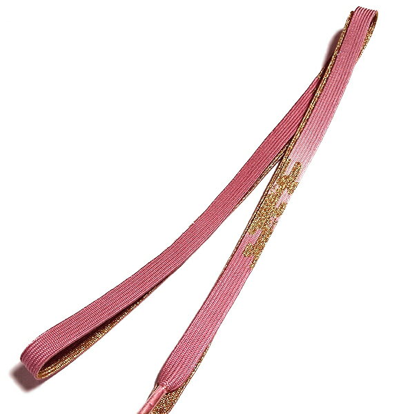 「正絹」 桜の花びら 地模様 帯揚げ 平組 帯締め セット【メール便OK】