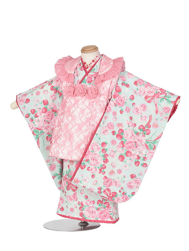 【レンタル】七五三 レンタル 着物 女の子 3歳被布 貸衣装 フルセット 90cm~100cm お祝い 753レンタル ..