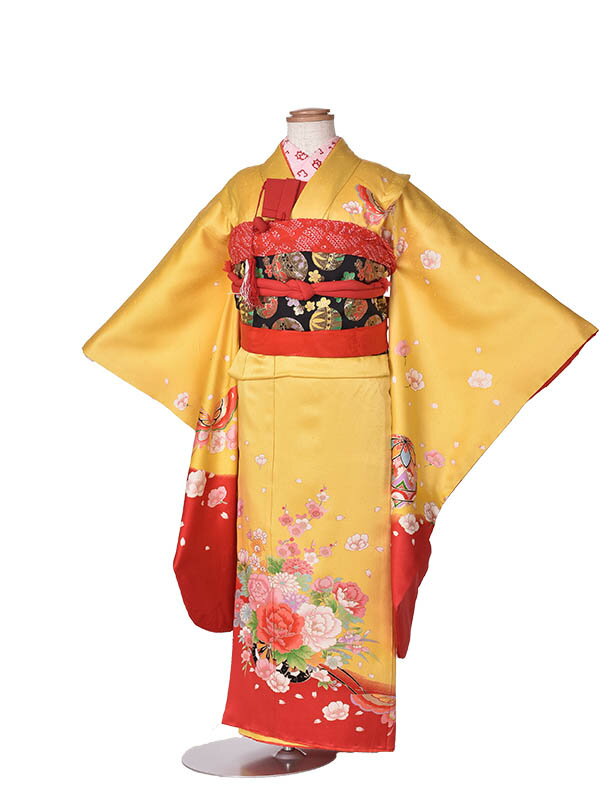 商品情報素材正絹サイズ■身丈:132cm 肩裄54cm 袖丈:76cm※標準サイズに調整済です。※簡単なサイズ調整(腰紐にて)が必要な場合があります。※小物はこちらでコーディネートさせて頂きます。掲載画像について実際の商品になるべく近い色を再現しておりますが、お客様のご覧になっているモニターや環境により、実際の色・質感等が若干異なる場合がございます。ご容赦下さいませ。コーディネートについて※小物は着物に合わせてコーディネートさせて頂きます。セット内容1、着物　2、袖なし襦袢　3、結び帯　4、草履　5、バック　6、はこせこ　7、帯あげ　8、帯締め　9、しごき　10、扇子　11、髪飾り　12、伊達締め　13、足袋　14、腰紐（2本）15、和装ベルト帯結び帯【レンタル】七五三レンタル 着物 7歳七五三 7才着物セット 753レンタル(7歳女児）黄裾赤フルセット 女の子 七五三 7歳 着物 レンタル 七五三 レンタル 7歳女の子 七五三 着物 レンタル 子供 お祝い着 正月 7歳 7才 きものレンタル 新品足袋プレゼント 往復送料無料 【レンタル】七五三レンタル 着物 7歳七五三 7才着物セット 753レンタル(7歳女児）フルセット 女の子 七五三 7歳 レンタル 七五三 女の子 きものレンタル 足袋プレゼント 送料無料 【レンタル】7歳フルセットレンタル！新品足袋プレゼント！ 7歳にかわいい！黄色に赤のグラデーションが華やかなお着物です！ 素敵なお着物で楽しい七五三をお迎え下さい。 ご利用日の2日前にお届けします。3