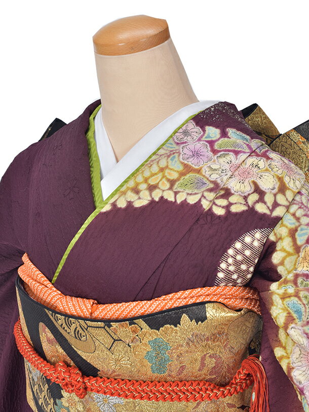 【レンタル】振袖 成人式 振袖レンタル 紫 辻が花 結婚式 結納 およばれ 正絹 姉妹結婚式 古典着物 豪華振袖 2次会 式典 レンタル振袖 フルセット 足袋プレゼント 送料無料 格安振袖
