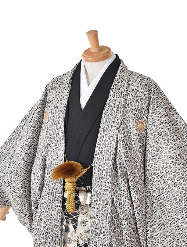 【レンタル】紋付袴 派手紋付 派手袴 成人式袴 卒業式袴 結婚式袴 ひょう柄 かっこいい袴 ゴールド袴 男性袴 袴レンタル フルセットレンタル 足袋レンタル