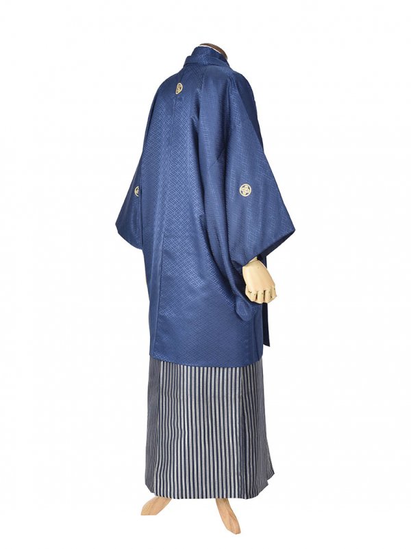 【レンタル】 男性袴 紋付袴 紺紋付袴　成人式紋付 卒業式袴 結婚式紋付 袴レンタル 卒業式レンタル 男性袴 送料無料 フルセット 紋服 160cm~165cm