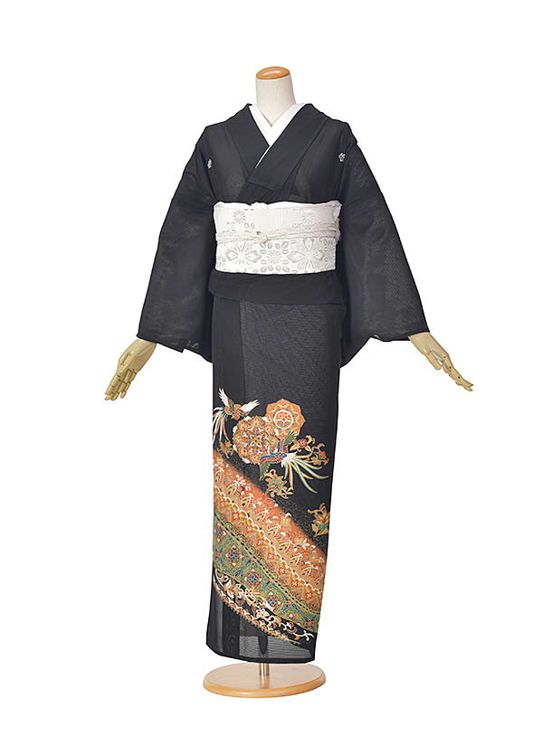 【レンタル】夏用留袖 絽留袖 夏結婚式着物 新郎母着物 新婦母着物 親族着物 リゾートウエディング 絽豪華 7月8月結婚式 送料無料 フルセットレンタル 足袋プレゼント