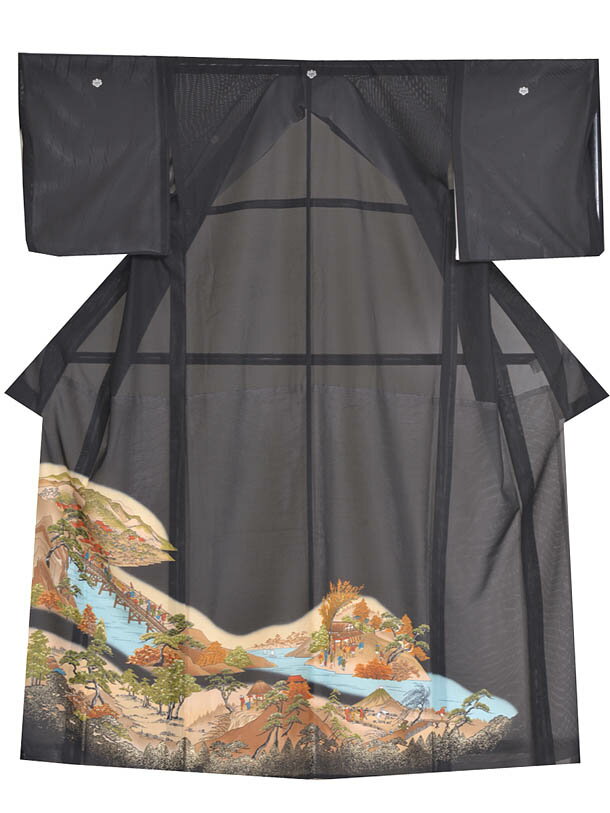 【レンタル】夏用留袖 絽留袖 新郎母着物 新婦母着物 親族着物 リゾートウエディング 絽豪華 7月8月結婚式 送料無料 フルセットレンタル 足袋プレゼント