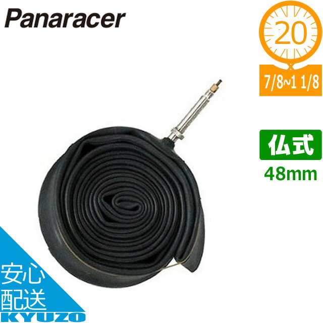 マラソン10 OFF パナソニック ポリテクノロジー Panaracer パナレーサー TW2087-81F48RAR 039 AIR_20 7/8-1 1/8 FV48ミリ 自転車 チューブ 交換 20インチ ミニベロ用 折りたたみ自転車用 タイヤチューブ 自転車の九蔵 メール便送料無料