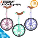 一輪車 自転車 子供用 18インチ Uni Cycle スタンド付 プラスチックホイール 反射板付 遊具 軽量 21テクノロジー IR180 小学生 高学年 低...