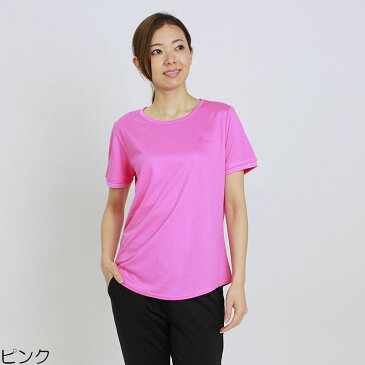 アウトレット！Tシャツ 半袖 VANSPORTS（バンスポーツ） カチオン染め裏ボーダーTシャツ 「スポーツウエア」 レディース 再帰反射 ストレッチ 袖フェイク ラメロゴプリント M L LL 3L ピンク ライトグリーン サックス クロ 初夏 「201815W」 tシャツ