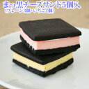 ホワイトデー まっ黒チーズサンド5個入 プレーン・いちごチーズ チーズケーキ 黒い チ