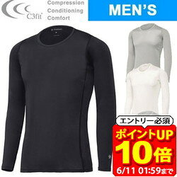 【ポイント10倍！要エントリー6/11 01：59まで】C3fit シースリーフィット Cooling Long Sleeves GC65101 メンズ クーリングロングスリーブ