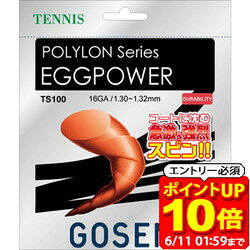 Rakuten - 【ポイント10倍！要エントリー6/11 01：59まで】GOSEN ゴーセン エッグパワー16 オレンジ テニス ガット TS100OR ラフィートスポーツ