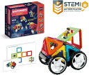 Magformers磁気ビルディングブロック(車両セット・16個)車輪&アクティビティカード39枚付き♪教育用磁気タイルキット、磁気構造STEM おもちゃセット...