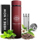 Here&Now マグボトル 500ml セイクリッド レッドマイボトル ティータンブラー ティーボトル 茶こし付き 水筒 タンブラー トラベルフラスコ ホット...