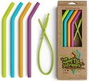 Softy Strawsビッグサイズ シリコン ストロー: 長さ:約23cm 切って長さ調節 タンブラー ボトル 再利用可能 シンプル モダン スターバックス ...