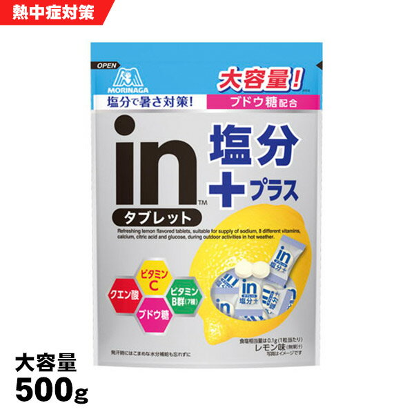 inタブレット 塩分プラス 500g レモン味 大容量 熱中症対策