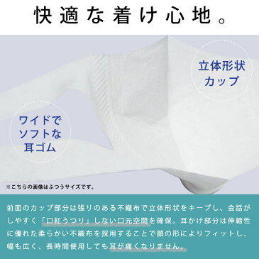 ソフトーク超立体マスク 大きめサイズ 大人用 50枚入り 3層不織布 日本製 ユニチャーム ユニ・チャーム 使い捨てマスク 1枚あたり20円
