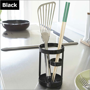 【期間限定15%OFF】ツールスタンド タワー 山崎実業 [ホワイト ブラック]Towerシリーズ(収納 調理器具 お玉 菜箸 コンパクト オシャレ シンプル 頑丈 スチール製 台所) lakurashi-10003237 La・暮らし サンプル画像3