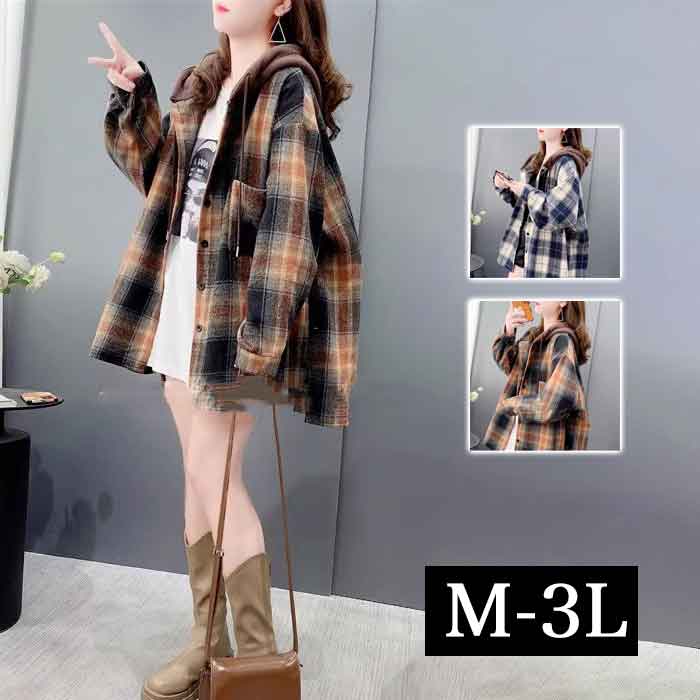 楽天市場】フード ジャケット（柄チェック）（レディースファッション