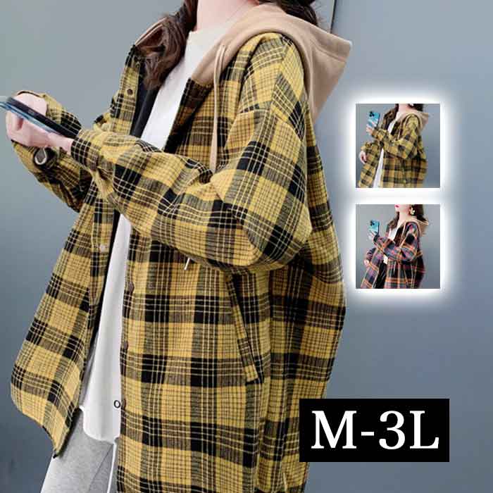 パーカー フーディ チェックシャツ ブルゾン 大きいサイズレディース ジャケット レディース JK 長袖 秋物 春物 秋冬物 秋冬 春夏 アウター カジュアル ジャケット 可愛い 羽織 プチプラ 安い おしゃれ